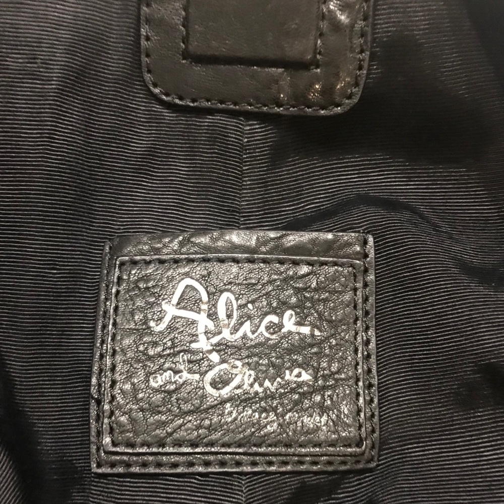 Alice & Olivia Oversized Leather Cross Body Bag